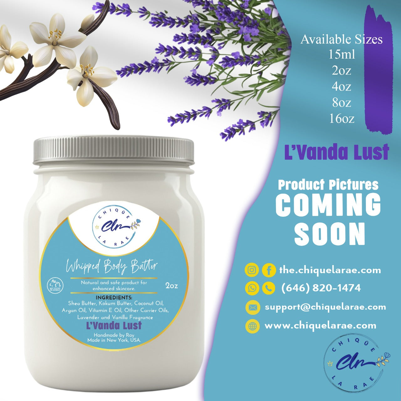 L'Vanda Lust Whipped Body Butter 16oz
